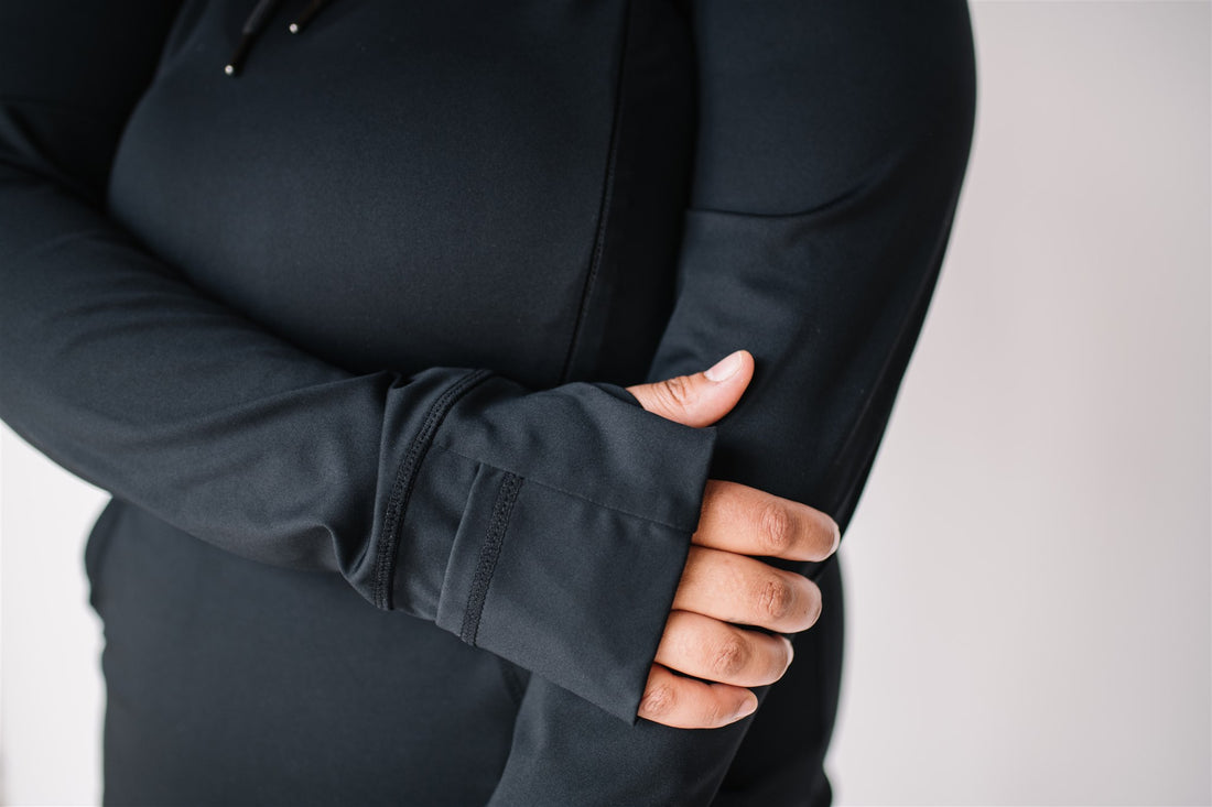 Terry Half Zip Maternity/Nursing Hoodie- Rust – Second Born Maternity Wear